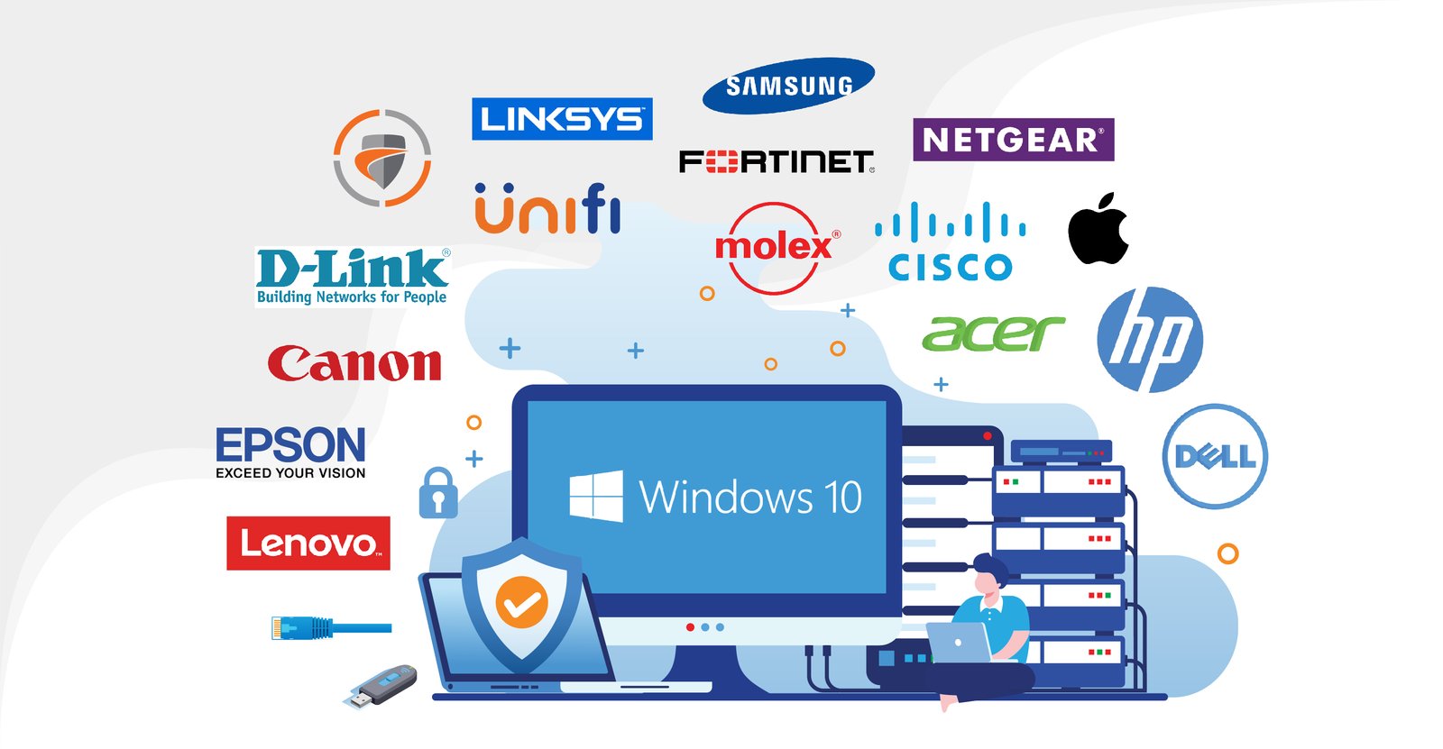 Hardware solutions service illustration